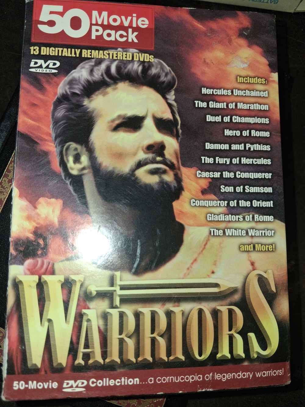 50 Movie Pack Warriors DVD Collection - Bold Red & Gold Artwork